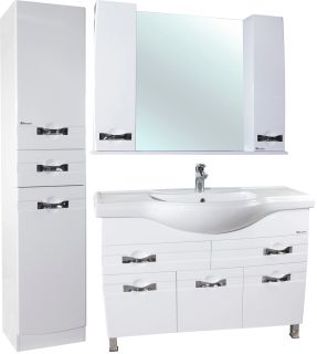 Зеркало-шкаф Bellezza Абрис 120см белый 00000006119